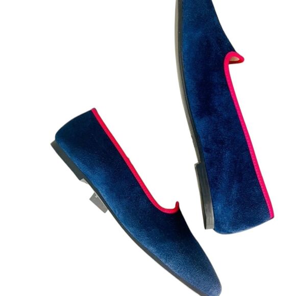 Avellini Italian Leather Elegant Suede Blue Fushia Comfort Flat Shoes Sz 7.5 NWT - Picture 7 of 12